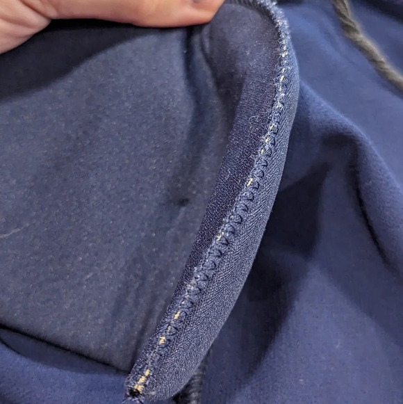 Vintage Traditions Sheer Navy Blazer Cardigan Sequin Sleeve Detail Woman Large - Picture 6 of 7